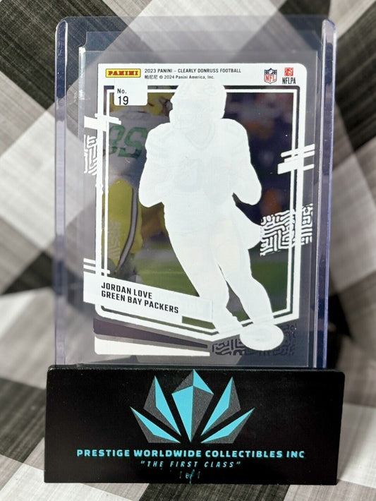 Jordan Love 2023 Panini Clearly Donruss Base #19 Green Bay Packers