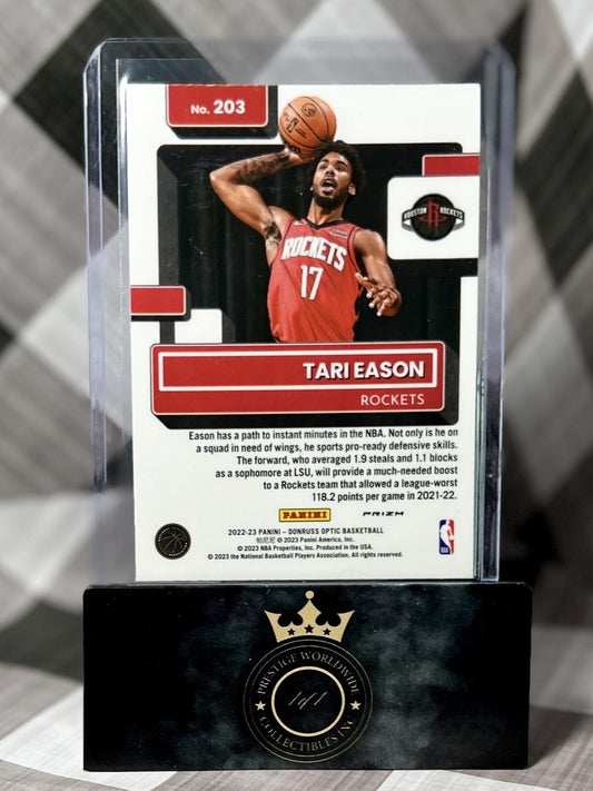 Tari Eason 2022-2023 Donruss Optic Silver Prizm Rated Rookie #203 HOU Rockets RC