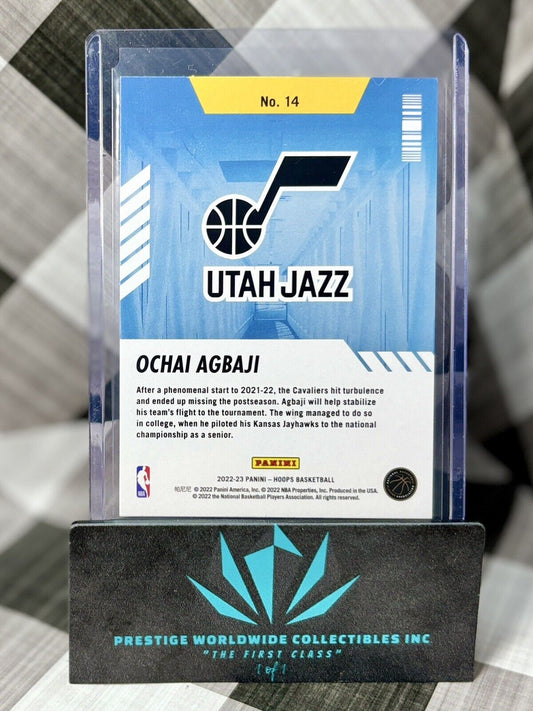 Ochai Agbaji 2022-23 NBA Hoops Arriving Now Rookie #14 Utah Jazz RC