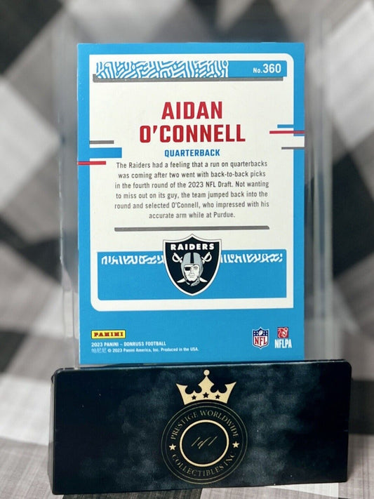 Aidan O’Connell 2023 Donruss Red Press Proof Rated Rookie #360 Oakland Raiders