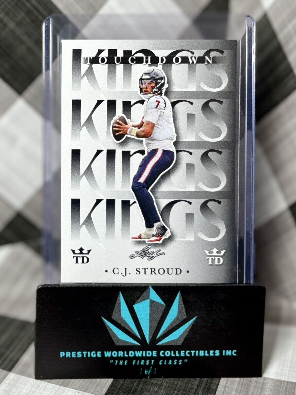 CJ Stroud 2024 Leaf Football White Touchdown Kings Rookie #TDK-5 Texans RC & OSU