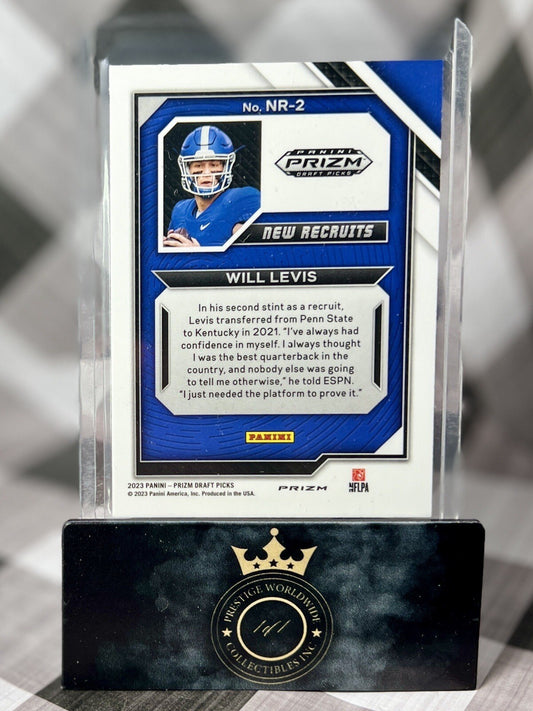 Will Levis 2023 Prizm Draft Picks Red Ice New Recruits Rookie #NR2 TEN Titans RC