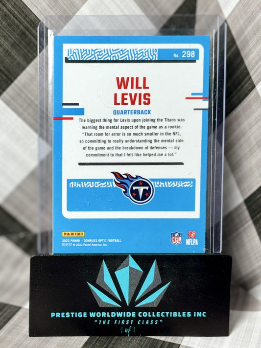 Will Levis 2023 Donruss Optic Base Rated Rookie #298 Tennessee Titans RC