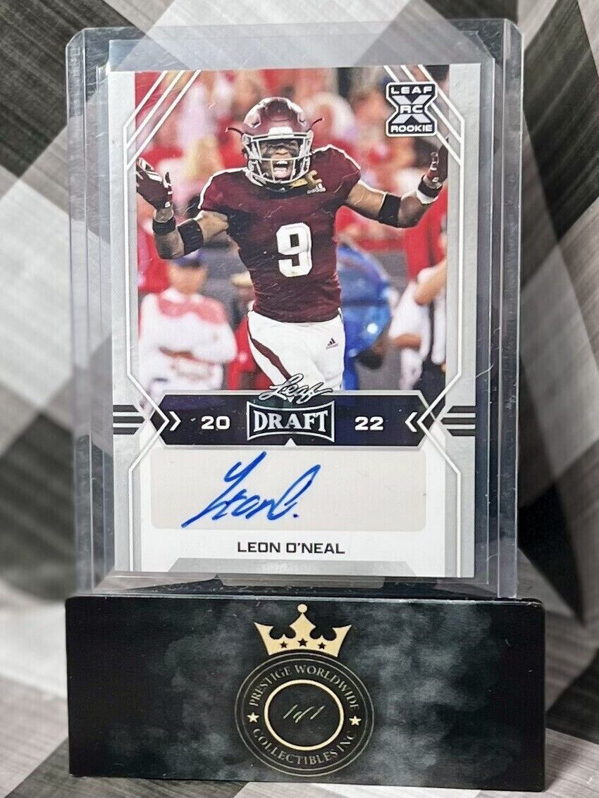 Leon O'Neal 2022 Leaf Draft Rookie Auto #BA-L01 Texas A&M ๐๐๐ฅ
