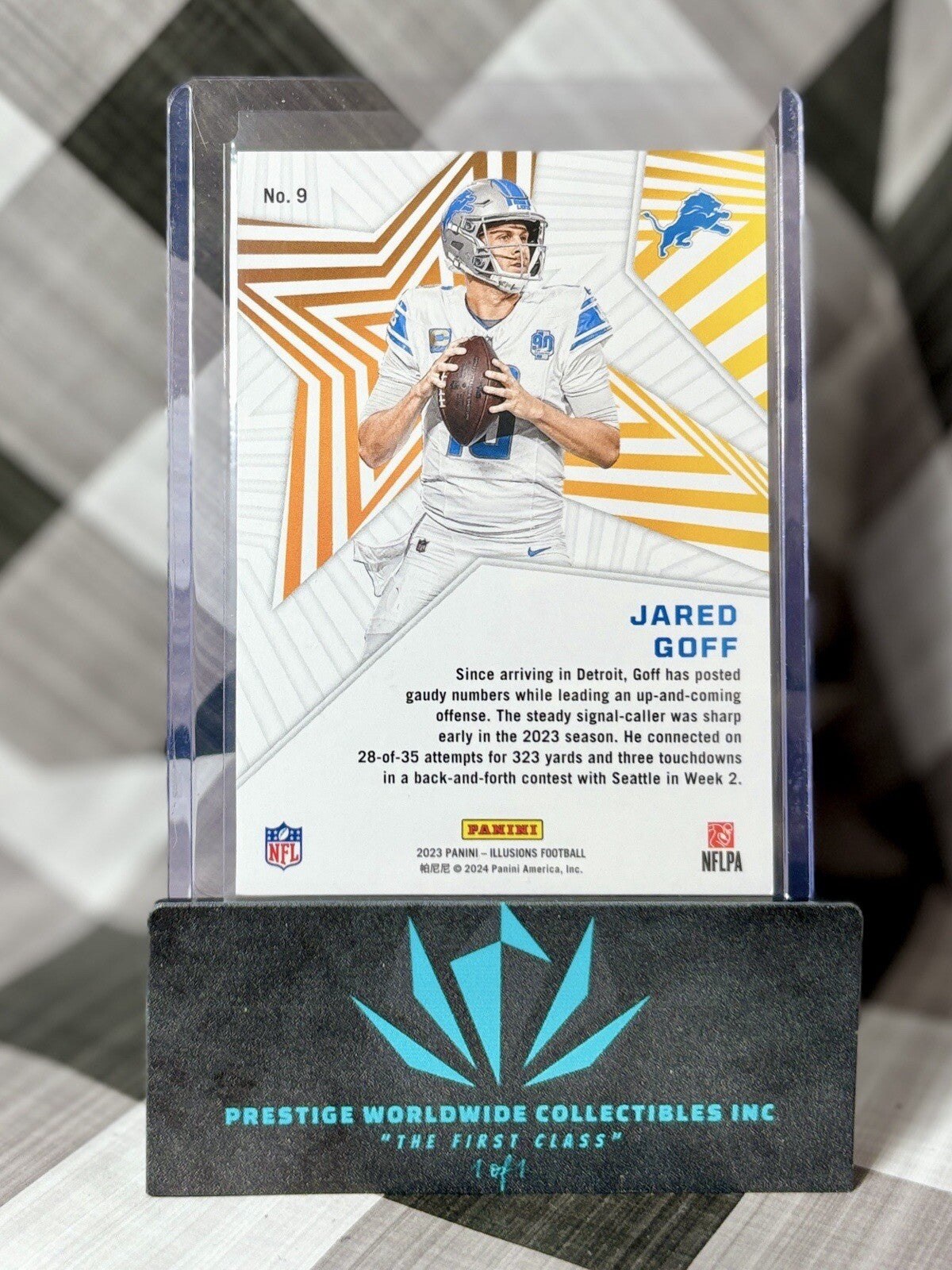 Jared Goff 2023 Panini Illusions Shining Stars SP #9 Detroit Lions