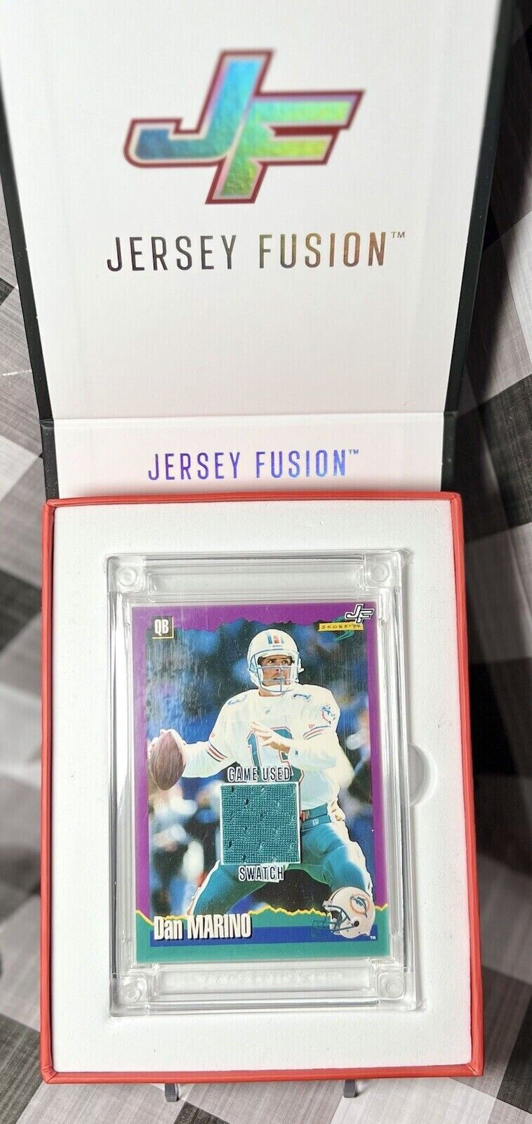 Dan Marino 2022 Jersey Fusion 1990 Score Game Used Jersey 1990 - Dolphins Patch