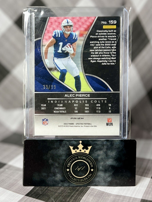 Alec Pierce 2022 Spectra Celestial Rookie Last Print 99/99 #159 Ind Colts RC