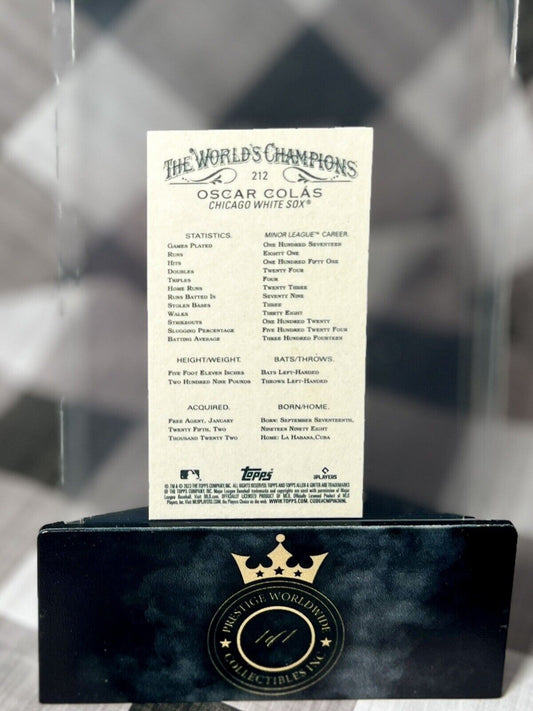 Oscar Colas 2023 Topps Allen & Ginter Mini BLACK BORDER Rookie #212 White Sox SP