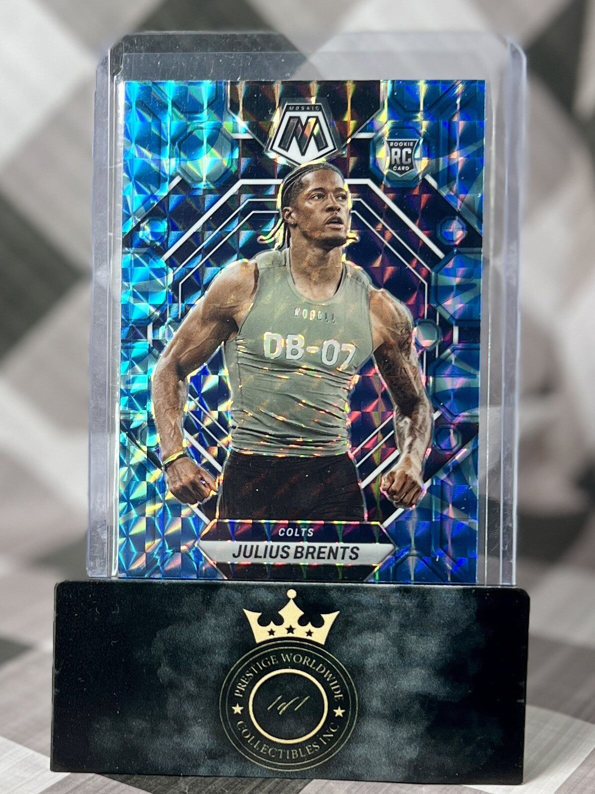 Julius Brents 2023 Mosaic Blue Reactive Rookie #340 Indianapolis Colts RC