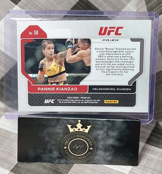 Pannie Kianzad 2022 Panini Prizm UFC Rookie Exclusive Pink Cracked Ice #58 MMA
