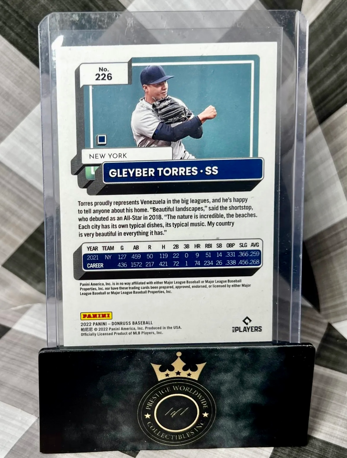 Gleyber Torres 2022 Donruss Red /2022 #226 - NY Yankees