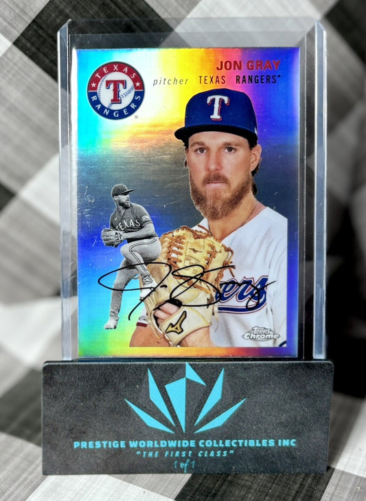 Jon Gray 2023 Topps Chrome Platinum Refractor #105 Texas Rangers SP