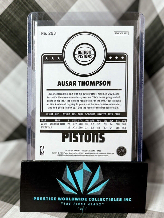 Ausar Thompson 2023-24 NBA Hoops Gravity Foil Rookie SP /75 #293 Detroit Pistons