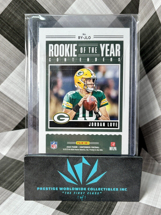 Jordan Love 2020 Contenders Rookie of the Year Rookie #RY-JLO GB Packers RC