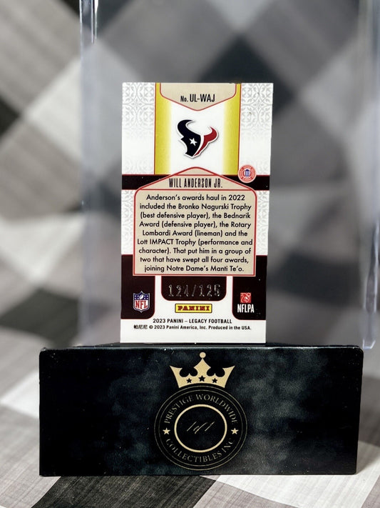 Will Anderson Jr 2023 Legacy Under The Lights 🍊 Optichrome Mini /125 #UL-WAJ TX
