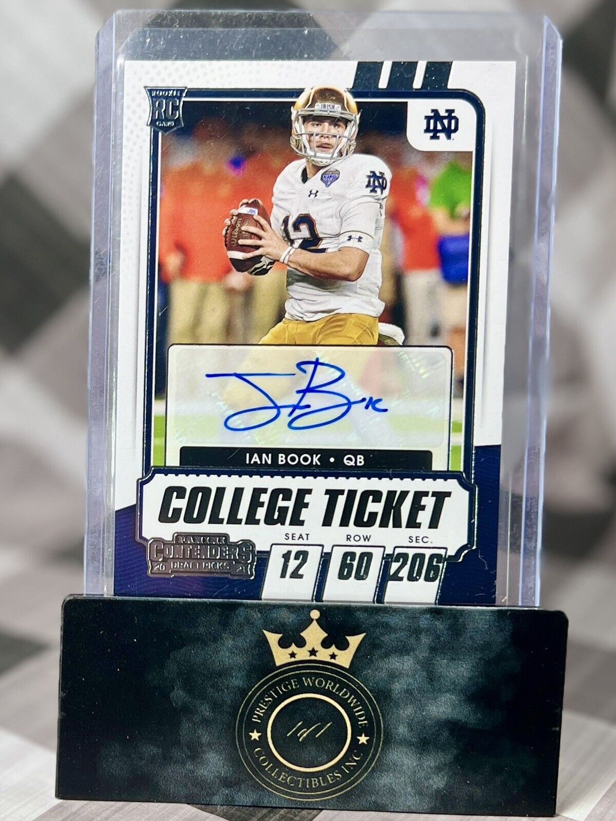 Ian Book 2021 Contenders Draft Picks College Ticket Rookie Auto #226 Saints RC