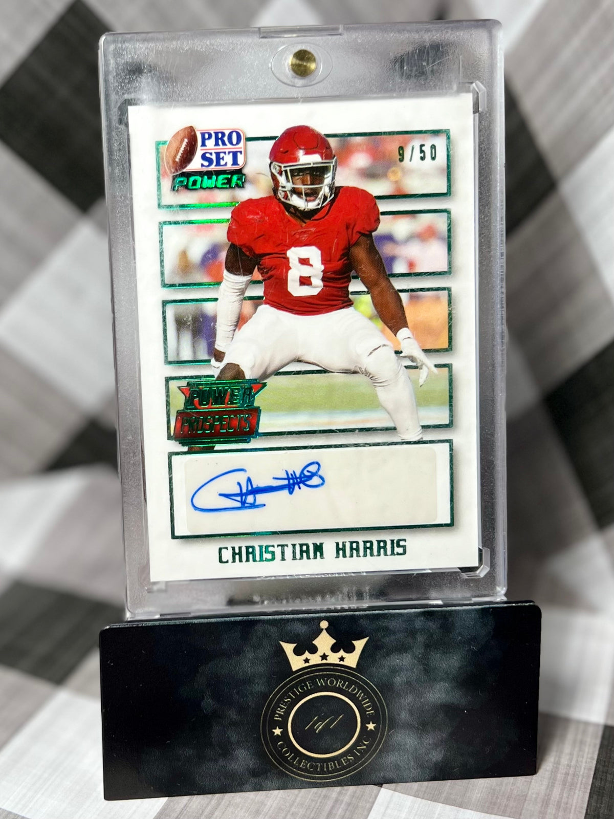 Christian Harris 2021 Leaf Pro Set Power Prospects Green /50 #PP-CH1