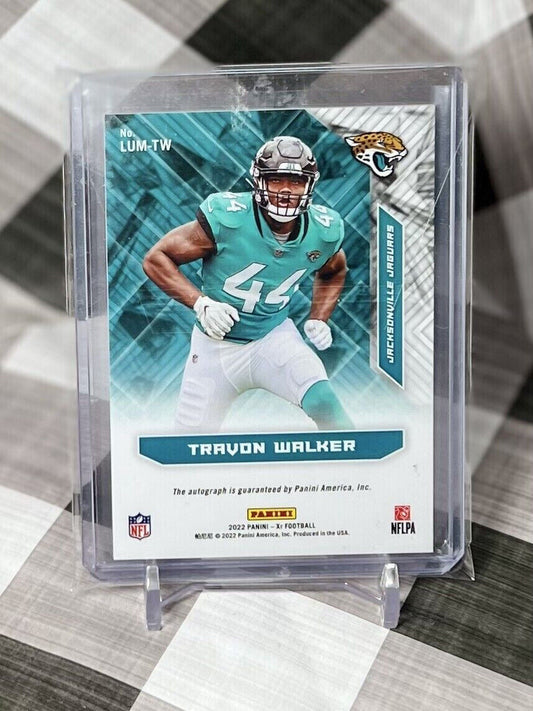 Travon Walker 2022 Panini Xr Luminous Endorsements Orange Rookie Auto /25 Jags