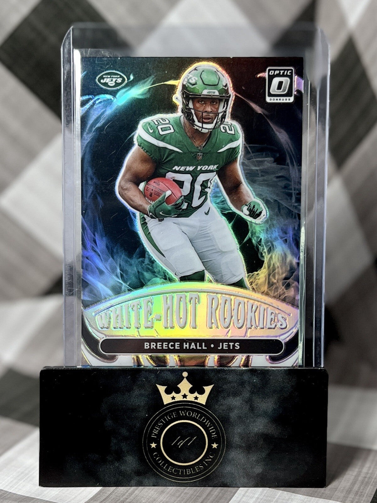 Breece Hall 2022 Donruss Optic White Hot Rookies Silver Holo #WHR-6 NY Jets RC