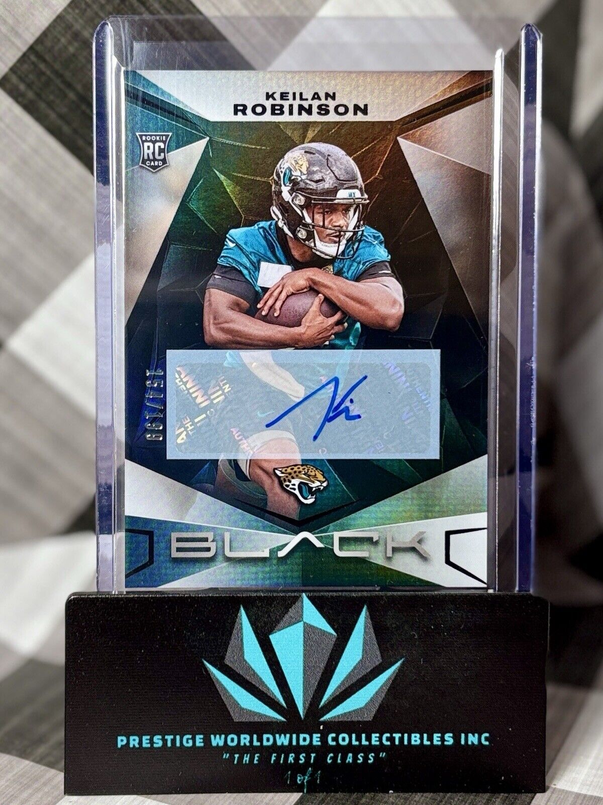 Keilan Robinson 2024 Panini Black Rookie Royal Auto /99 #161 Jaguars RC