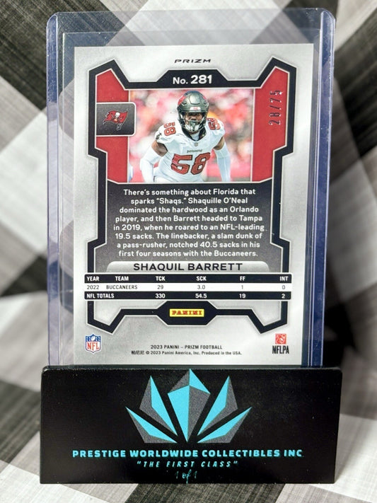 Shaquil Barrett 2023 Prizm Green Scope /75 #281 Tampa Bay Buccaneers SP
