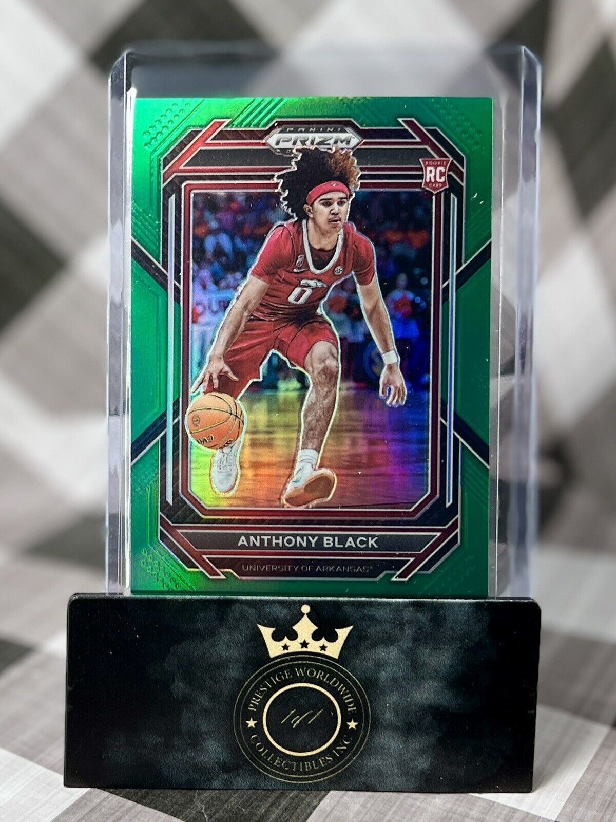 Anthony Black 2023 Panini Prizm Draft Picks Green Prizm RC #68 Magic Rookie & AR