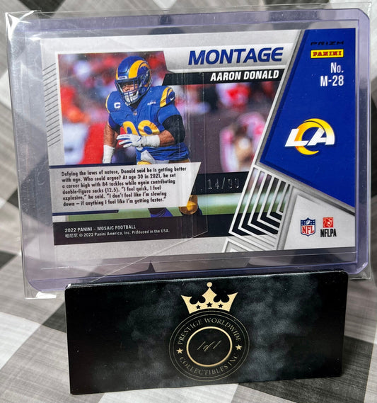Aaron Donald 2022 Mosaic Blue Montage /99