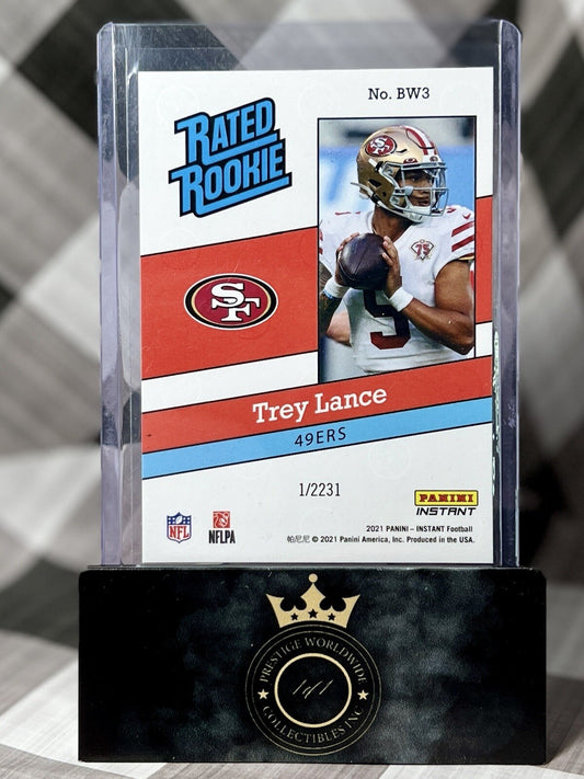 Trey Lance 2021 Panini Instant Red Rated Rookie /2231 #BW3 SF 49ers SP