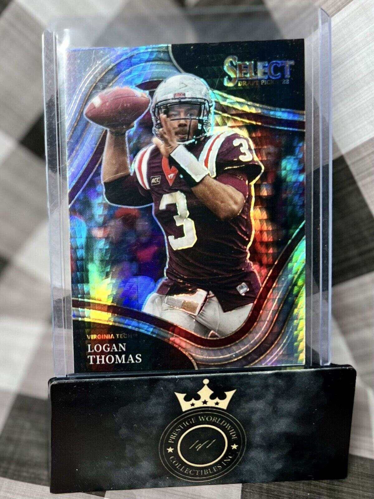 Logan Thomas 2022 Panini Select Draft Picks Field Level Hyper Prizm #193 WSH