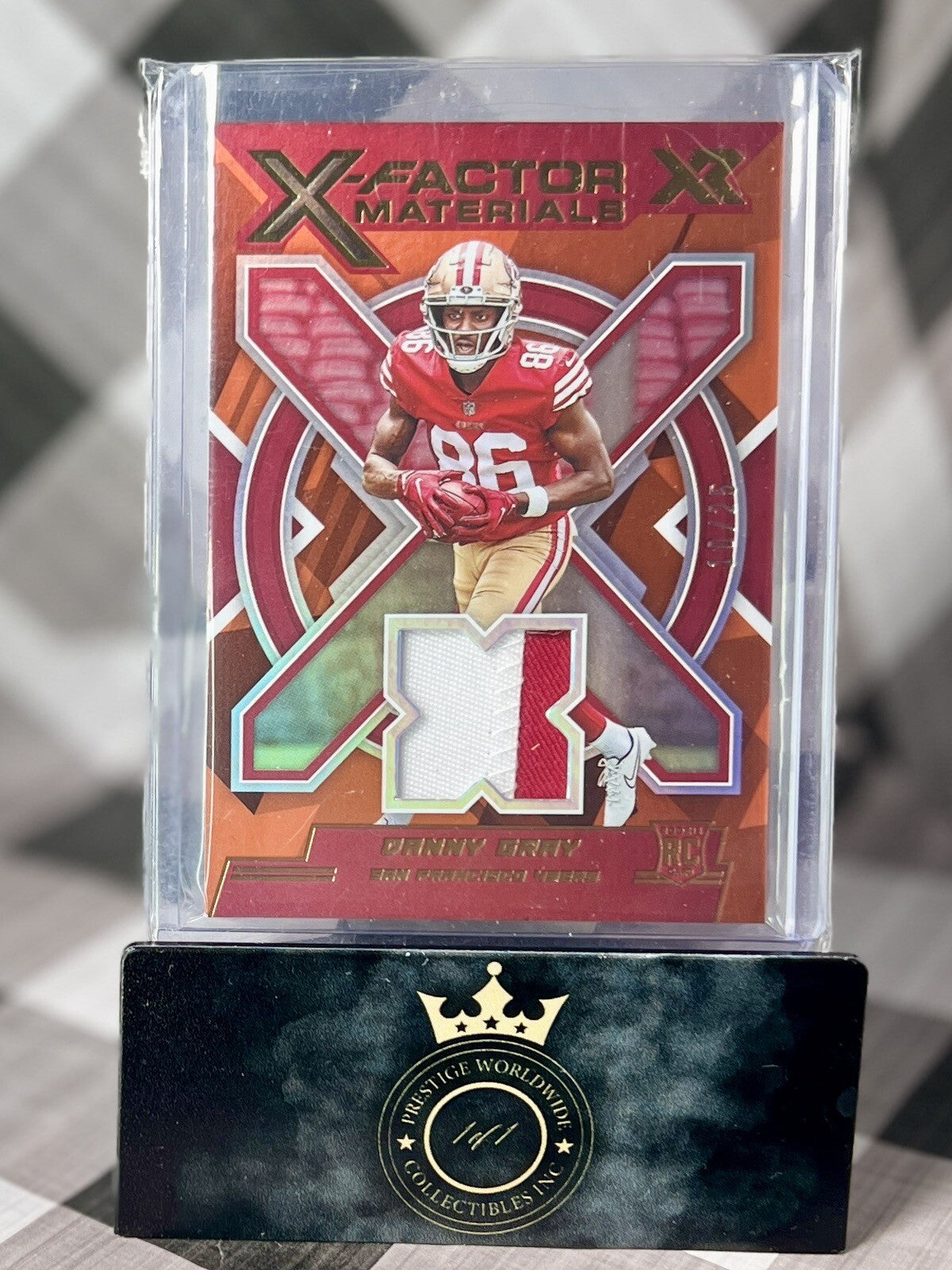 Danny Gray 2022 XR X-Factor Materials Rookie /25 #XFM-DG San Francisco 49ers RC