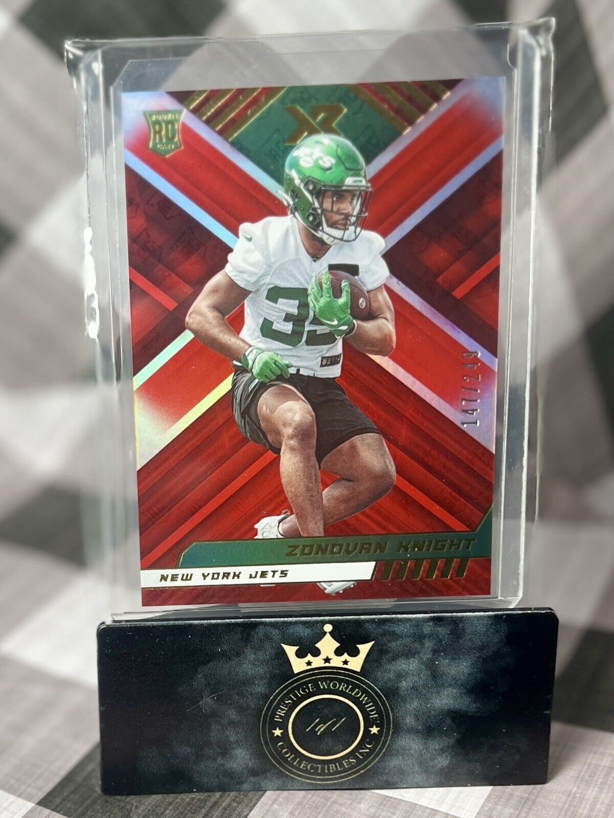 Zonovan Knight 2022 Panini XR Red Rookie /249 #165 New York Jets SP RC