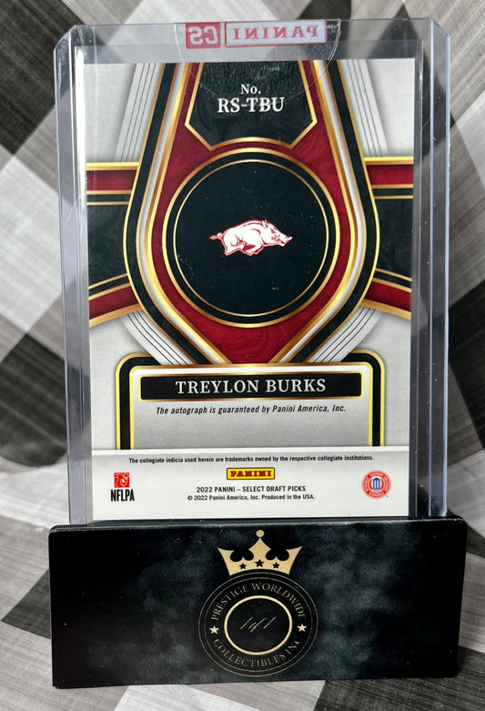 Treylon Burks 2022 Select Draft Picks Auto