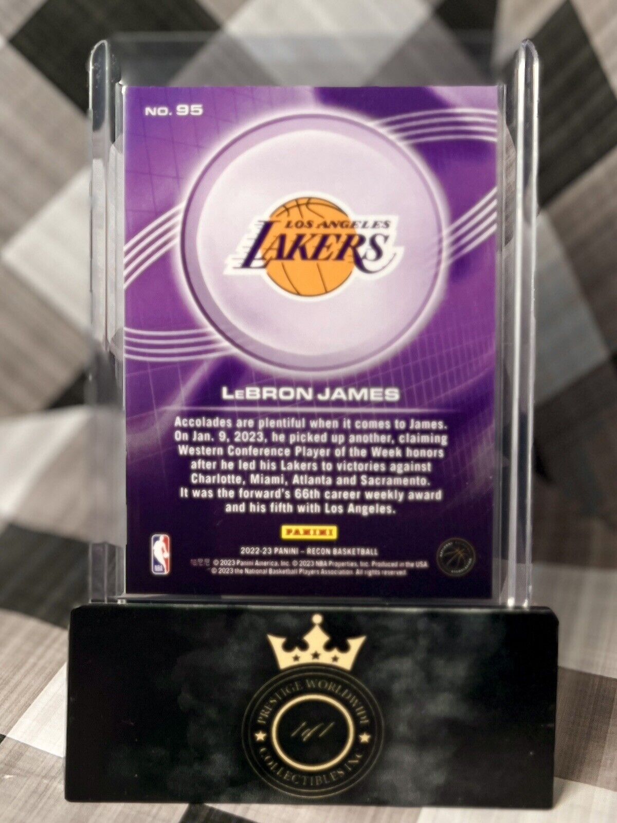 LeBron James 2022-23 Panini Recon Base Set #95 Los Angeles Lakers