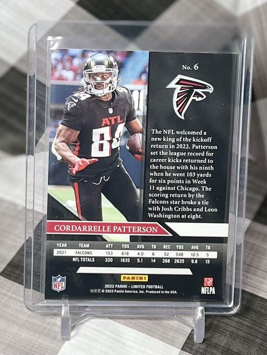 📈🔥 Cordarralle Patterson 2022 Panini Limited Base #6 - Atlanta Falcons 📈🔥