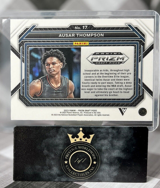 Amen Thompson 2023 Panini Prizm Draft Picks Variation Rookie #17 HOU Rockets RC