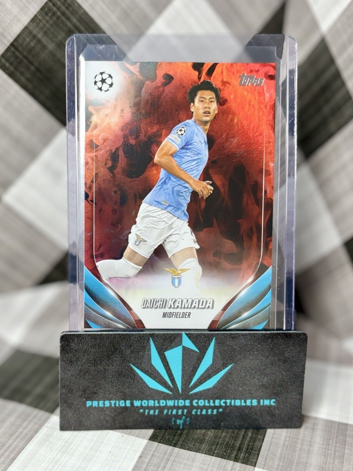 Daichi Kamada 2022-23 Topps UEFA Club Competitions Inferno Foil #84 SS Lazio