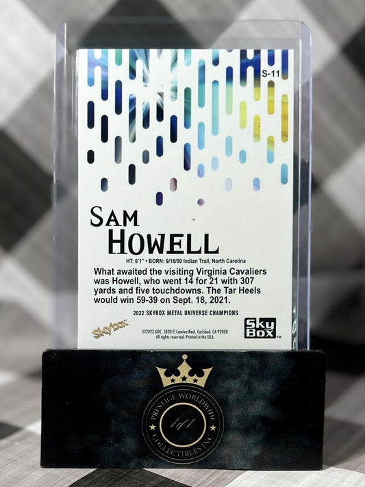 Sam Howell 2022 Skybox Premium Metal Universe Champions Rookie #S-11 Commanders