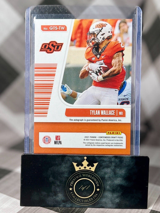 Tylan Wallace 2021 Contenders Draft Picks Game Day Ticket Auto /20 #GTS-TW BAL