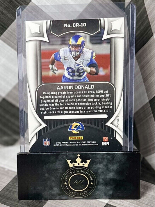 Aaron Donald 2022 Panini Rookies & Stars Crusade Silver Prizm #CR-10 LA Rams SP