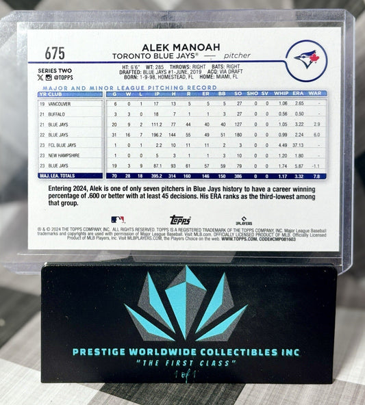 Alek Manoah 2024 Topps Series 2 Hot Dog Foil SP #675 Toronto Blue Jays
