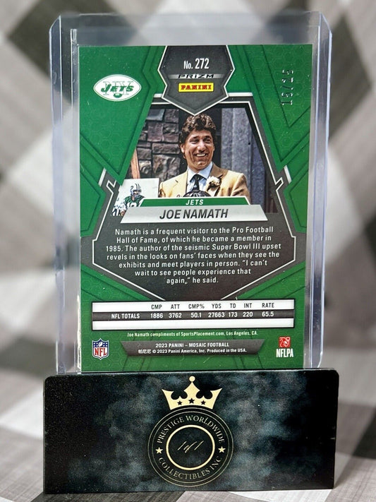 Joe Namath 2023 Panini Mosaic Orange Prizm Hall Of Fame /25 #272 NY Jets HOF SP