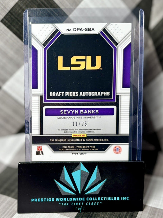 Sevyn Banks 2023 Panini Prizm Draft Picks Prizm Mojo Auto /25 #DPA-SBA LSU & OSU