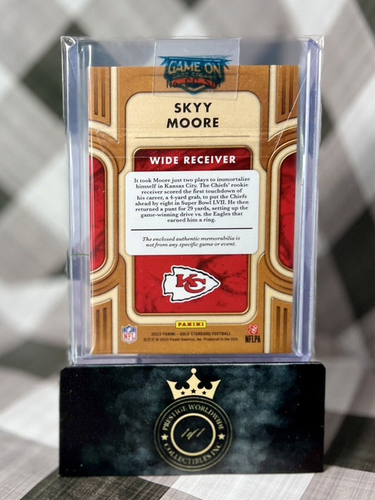 Skyy Moore 2023 Panini Gold Standard Gold Gear Patch Relic /299 #GG-SM KC Chiefs