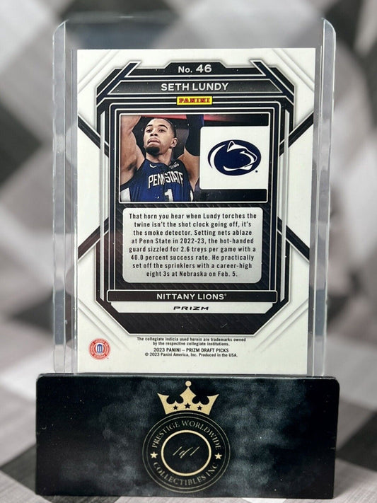 Seth Lundy 2023 Prizm Draft Picks Green Rookie #46 Penn State & Atlanta Hawks