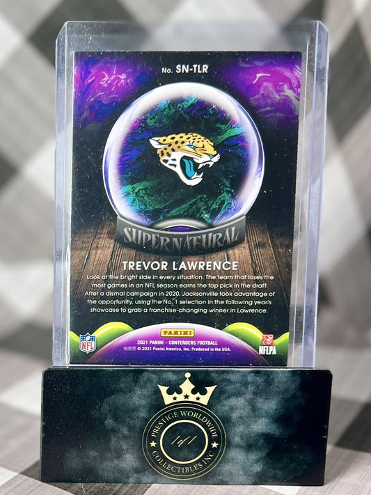 Trevor Lawrence 2021 Panini Contenders Supernatural Rookie #SN-TLR Jaguars RC