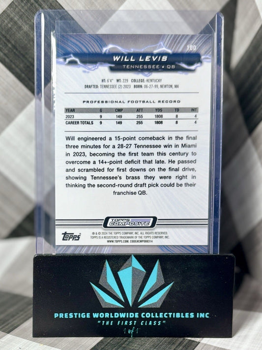 Will Levis 2023 Topps Composite Resurgence Rookie #100 Tennessee Titans RC