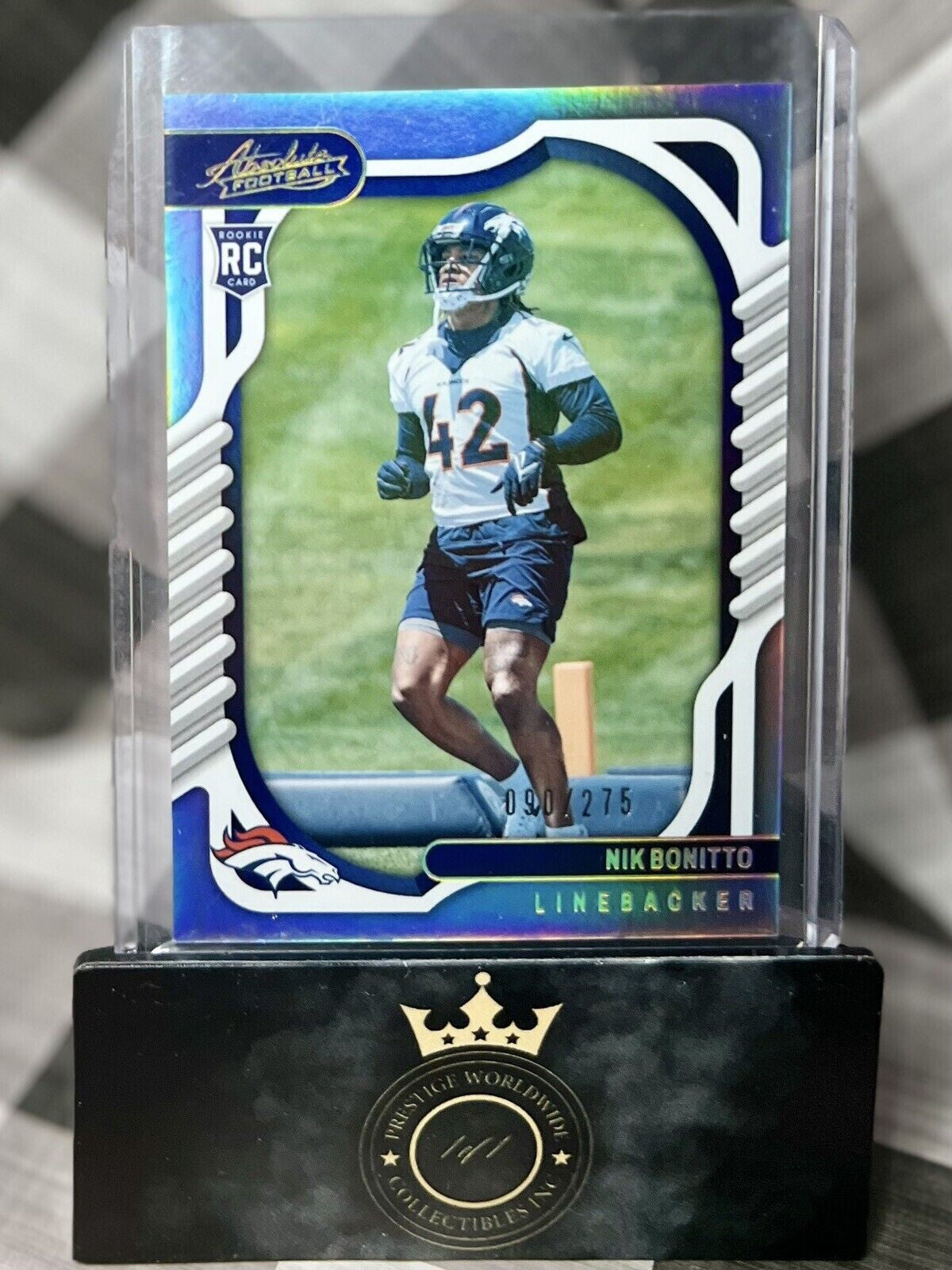 NIK BONITTO 2022 Panini Absolute Rookie Spectrum /275 #188 Denver Broncos RC