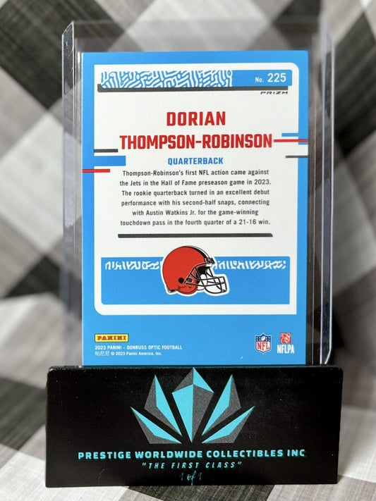 Dorian Thompson-Robinson 2023 Donruss Optic Blue Hyper Rated Rookie #225 Browns