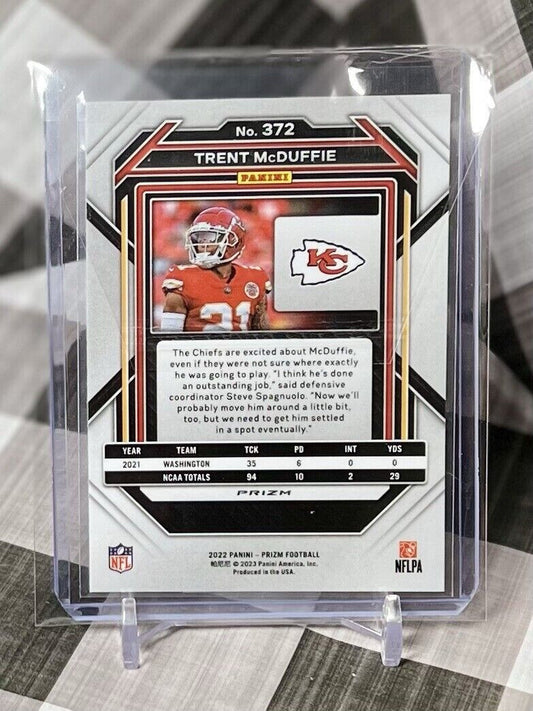 Trent McDuffie 2022 Prizm Green Prizm Rookie #372 - Kansas City Chiefs RC 📈🔥