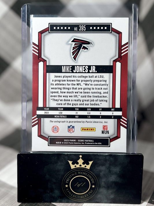 MIKE JONES JR. 2023 Panini Score Rookie Auto #395 Atlanta Falcons RC